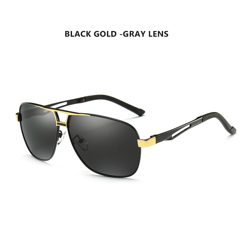 Top Aluminum Magnesium Square Polarized Photochromic Sunglasses Men Sun Glasses Military Safety Driving Oculos De Sol Masculino