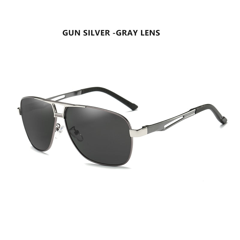 Top Aluminum Magnesium Square Polarized Photochromic Sunglasses Men Sun Glasses Military Safety Driving Oculos De Sol Masculino