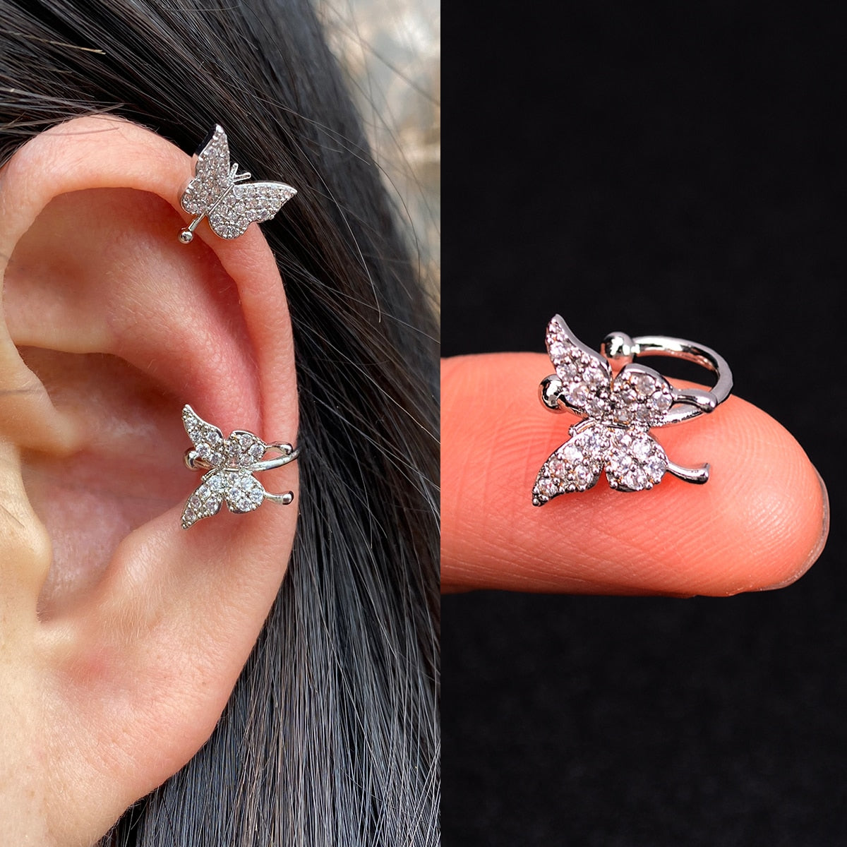 1Pcs Hot Sale Cute Metal Leaf Earcuff Clips On Earring for Women Girls No Fake Piercing Cartilage Earrings Ear Ring Without Hole